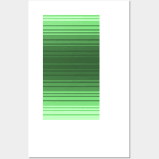 Gradient Green Stripes Posters and Art